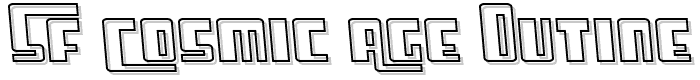 SF Cosmic Age Outine font
